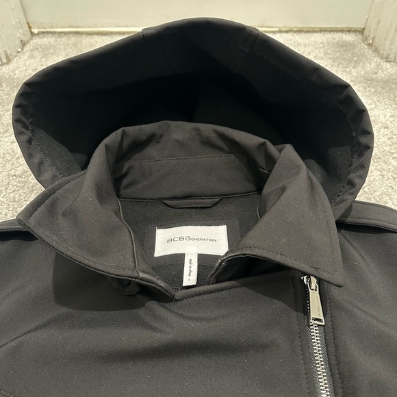 BCBGeneration Hooded Black Jacket Size Large - Picture 9 of 10